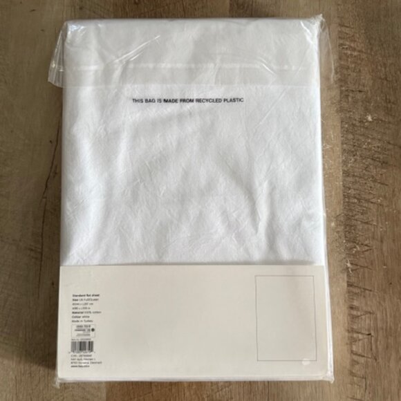 Hay Standard Flat Sheet Full/Queen White 100% Cotton - Picture 2 of 3